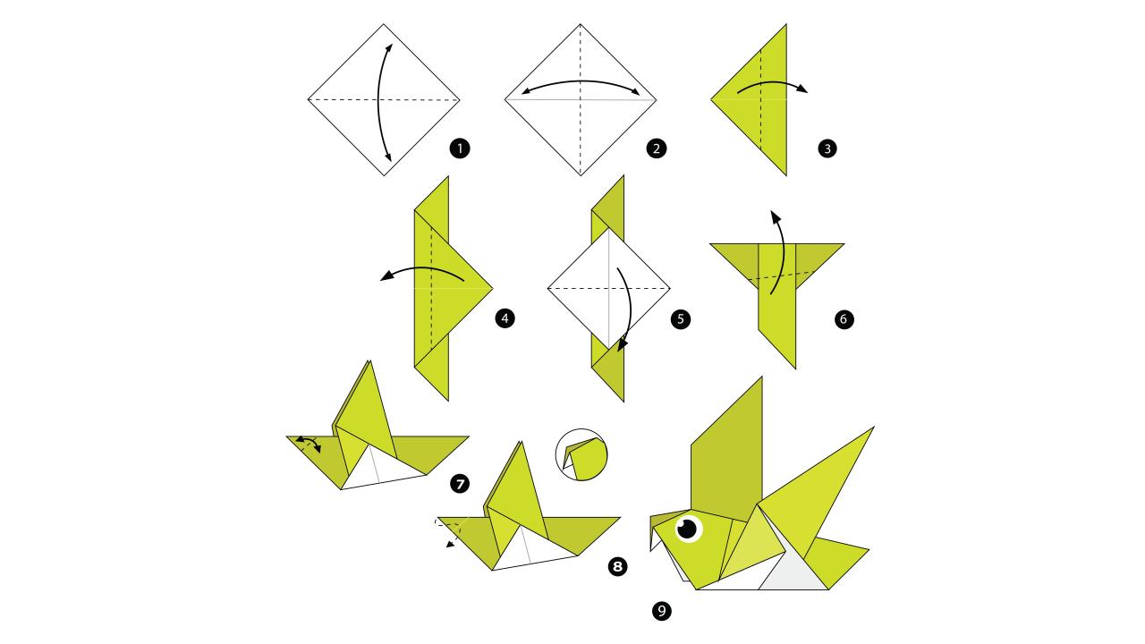 Оригами птица презентация 1 класс