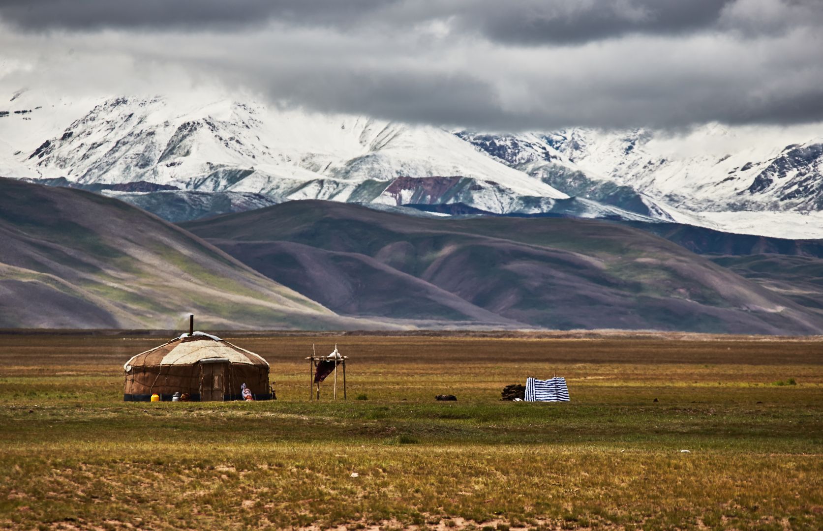 Степи Монголия Юрты