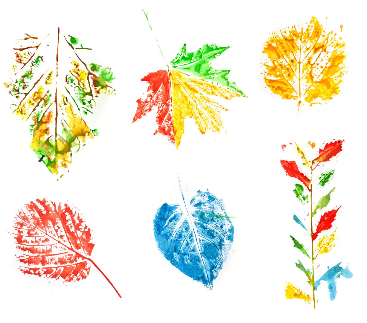 Какими красками раскрасить осенние листья цветные